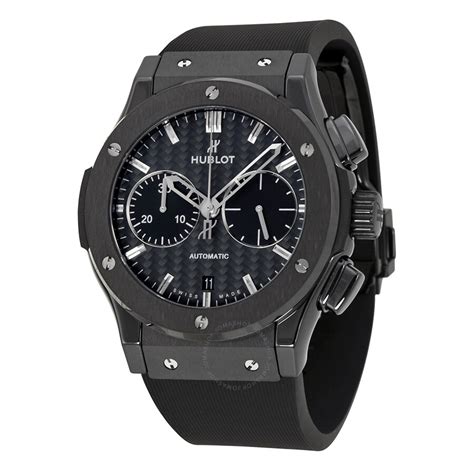 Hublot Classic Fusion Black Dial Black Rubber Men's Watch 